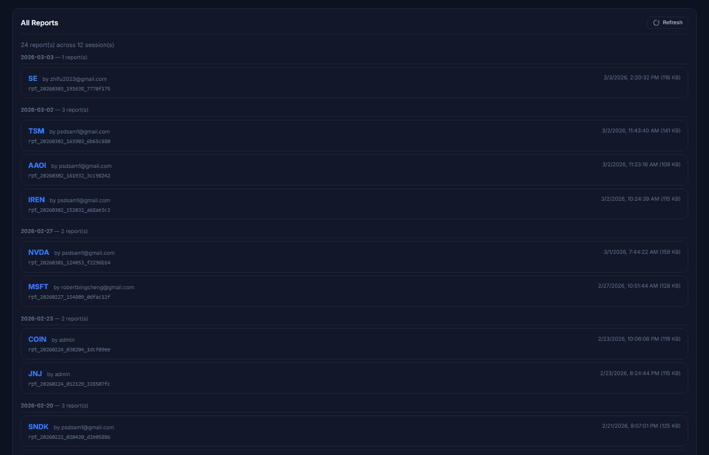 AI Whale Report — 9-section analysis with Buy/Sell/Hold decision banner